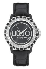 Womens Watch LIU JO Luxury BAGUETTE Genuine Leather Swarovski 10 Colors Lady DD