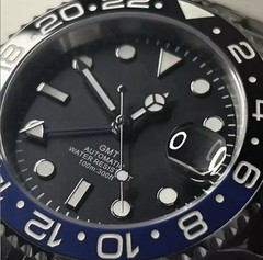 Custom 40mm “Batman/Batgirl” GMT Style Diver Mod Watch NH34 Automatic