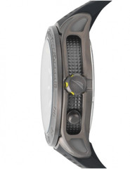 Nautica Diver’s Brushed Gunmetal Case Black Silicone Strap Men’s Watch NAPBRW003