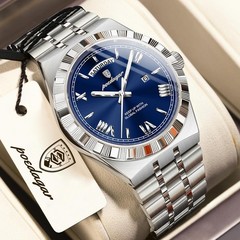 Men Luminous Waterproof Quartz Watch Stainless Steel Business Luxury Date Wristw