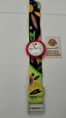 Vintage Watch Wristwatch 1992 Rare POP Swatch Micro Garden Pink PWJ103 Used