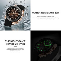 Watches for Men Analog Quartz Chronograph 30M Waterproof, Luminous & Date Fas…