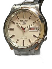 SEIKO 5 Men’s Automatic Watch White Dial 21 Jewels Pre-owned – Excellent