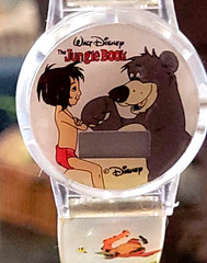 Disney Jungle Book Mowgli & Baloo Wrist Watch Cartoon Graphic Silicone Band vtg