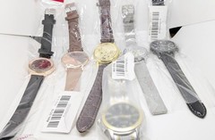 Mixed Lot Of 6 Mens New Watches Various Off Brands, Styles Some Batteries Dead