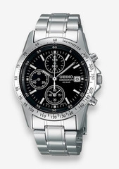 SEIKO Spirit Men’s Watch SBTQ041 / SND367PC Chronograph Quartz Silver Black