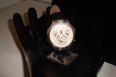 Philip Stein Dual time round traveler watched works leather band