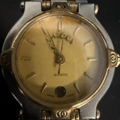 Gucci 9000L Gold Dial Date Women’s Quartz Watch 25mm W/ Papers Non Working
