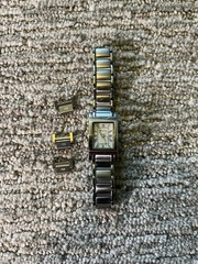 Silpada Designs Tank Roman Numeral All SS Bracelet Watch Extra Links Japan