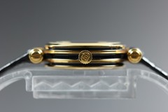 [Near MINT] Gucci 2000L 22mm Black Dial Gold Women’s Quartz Watch From JAPAN