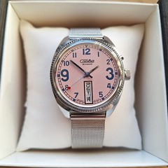 NOS Very Rare Watch Slava Watermelon Pink 2428, Slava California, Made in USSR