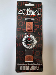 Vintage Animal Watchstrap Narrow Black Dark Leather Claw 1995 New 1.5 cm wide