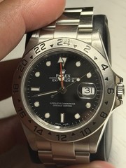 2003 Rolex Explorer II 16570 Black Dial, No Box/Papers. Light wear