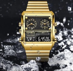 Digital Mens Dual Time Zone Waterproof Retro Watch. Great Gift Idea
