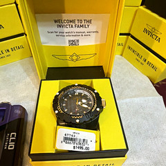 Invicta Ocean Voyage Men’s Quartz Black/Gold Date 100m 52mm+ w/Box Manual