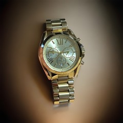 Michael Kors MK5605 Gold Tone Chronograph Watch Needs Battery Watch Only