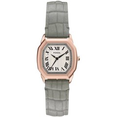 Fossil Women’s Watch Harlow Quartz Beige Dial Grey Genuine Leather Strap ES5435