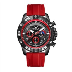 ONOLA Men Sport Watch Chronograph Quartz Waterproof Silicone Strap Multifunction