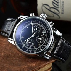 Mens Leather Band Fashion Luxury Airship Business Casual Men Watches – NEW