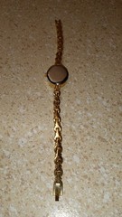 Vintage Krementz Women’s Oval Dress Watch With Pink & Purple Gemstones