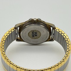 Vintage 1990s Men’s EDISON Two-Tone 35mm Watch, Blue-Green Dial, Diamond Accent