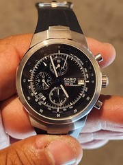 Casio Oceanus Men’s Quartz Chronograph 100m Tachymeter Black Dial 40mm