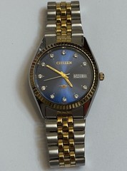 Rare Citizen Fluted Bezel Eagle 7 Automatic 21 Jewels Watch – Diamond Indices