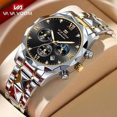 2024 New Va Va Voom Luxury Fashion Stainless Steel Waterproof Men Watch