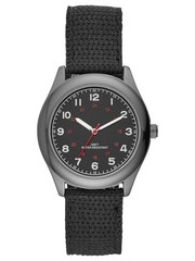 Men’S Watch: Gunmetal Case, Black Easy Read Dial, Black Nylon Strap (FMDOGE005)