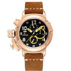 PAULAREIS Automatic Mens Watch Self Wind Mechanical Watches Leather Strap Watch