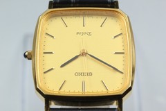 [Near Mint] SEIKO Dolce 5E31-5A80 Gold SGP30 Square Quartz Men’s Watch JAPAN