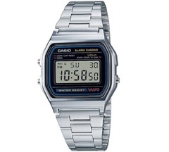 CASIO Men’s Watch A-158W Digital Silver Alarm Micro Light – NEW – Warranty