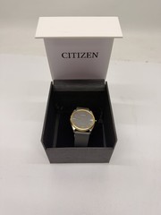 Citizen Men’s Suratto Gray Dial Leather Band Watch – AR3124-07H (AZP030295)