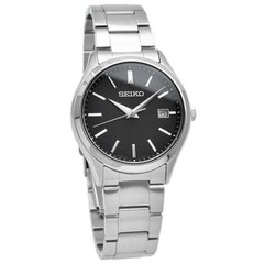 SEIKO SELECTION SBPX147 Stainless Steel Solar Analog Watch Black Dial 38.7mm