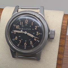 Vintage Bulova A17A Navigator Military Watch MIL-W-6433A Runs 32mm