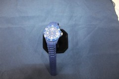 Geneva Blue Wristwatch 3/4″ wide Silicone Band 1 1/2″ Round Face