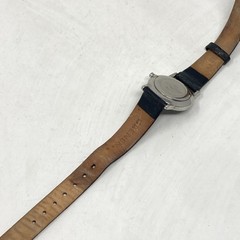 Skagen Grenen Womens Watch 27mm Silver Tone Black Slim Leather New Battery 8.75″