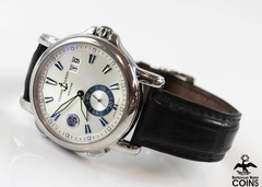 2008 ULYSSE NARDIN Dual Time Automatic 42mm Men’s Watch 243-55 w/Box & Bracelet
