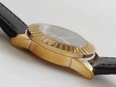 Pandora Imagine 18K Gold Plated Watch with Black Leather Band Condor – 812013BK