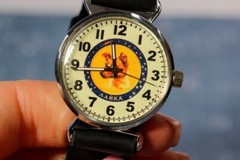 Soviet wrist watch RAKETA Laika Dog-astronaut cool watch from the former USSR