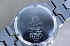 Citizen Attesa Eco-Drive E111 Titanium Blue Dial Quartz Mens Watch