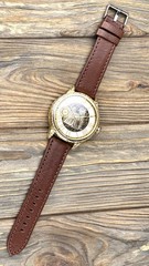Marriage Watch – Swiss Vintage Movement 49mm, Hand Engraved Custom Gold Dial Dog