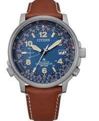 Citizen Promaster Sapphire Air Skyhawk Blue Dial Leather Strap Eco-Drive Watch