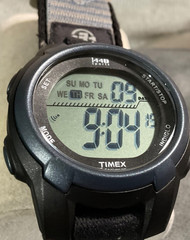 TIMEX 1440 SPORTS 41mm DIGITAL WATCH 842-T5K086 FOLD-OVER NYLON STRAP NEW BATT