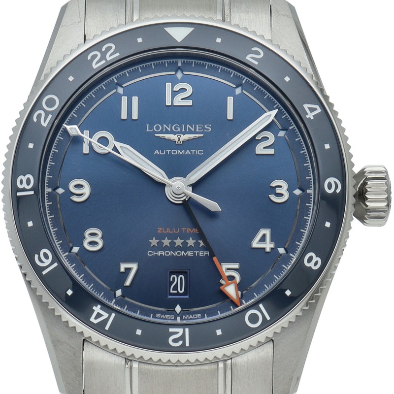 LONGINES Spirit Zulu Time GMT Watch 39mm L3.802.4/L3.802.4.93.6 Stainless St…