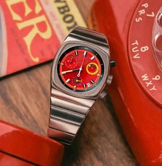 Ciloa Men’s Square Retro Vintage Automatic Sports Watch Brew Style Chronograph