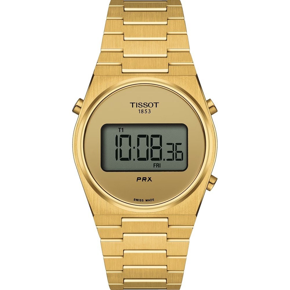 Tissot Gold Mens Digital Watch Prx T1372633302000