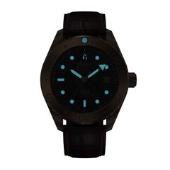 Aquacy Bronze CuSn8 Men’s Black Marble Stone Dial Watch Automatic 200M Miyota