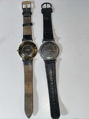 Lot of 2 Cluse Quartz Watches, Black leather bands, Unisex