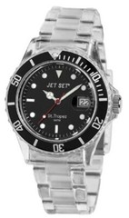 Jet Set Transparent Polycarbonate Watch Men’s Watch New Battery Is New #069